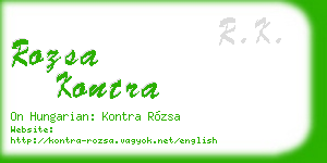 rozsa kontra business card