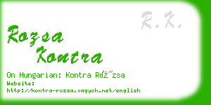 rozsa kontra business card